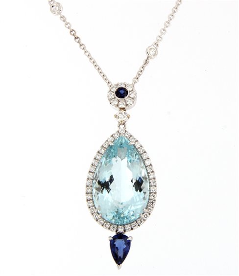 Necklace Crivelli Woman in White Gold Acquamarina 9.37 Ct 372-2347 - 372-2347